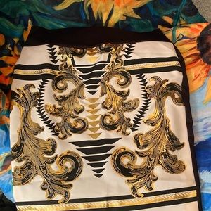 Black skirt with gold